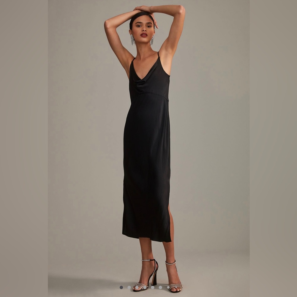 ANTHROPOLOGIE ELYSE BIAS SLIP DRESS